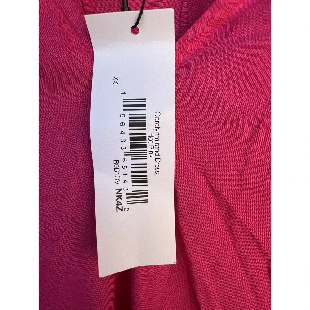 The Drop X Caralyn Mirand Sz XXL Pink Ruffle-Neck‎ Tiered Mini Dress Pockets - Picture 3 of 7